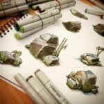 tutorial roccia copic