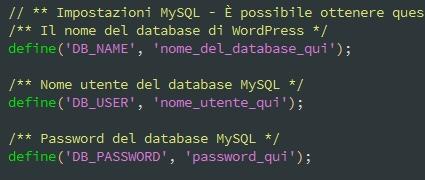 config wordpress