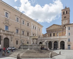 facciata di santa maria in trastevere roma