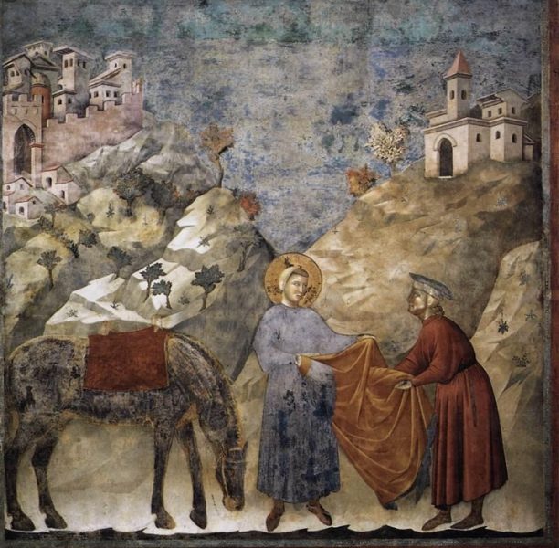 il dono del mantello giotto assisi