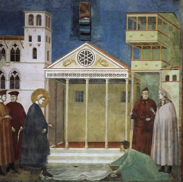 omaggio dell'uomo semplice giotto assisi