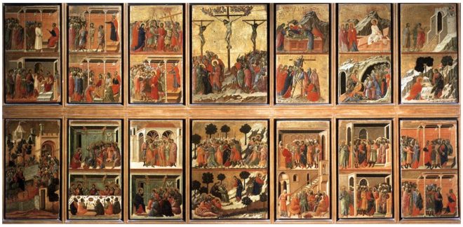 maesta di duccio di buoninsegna retro