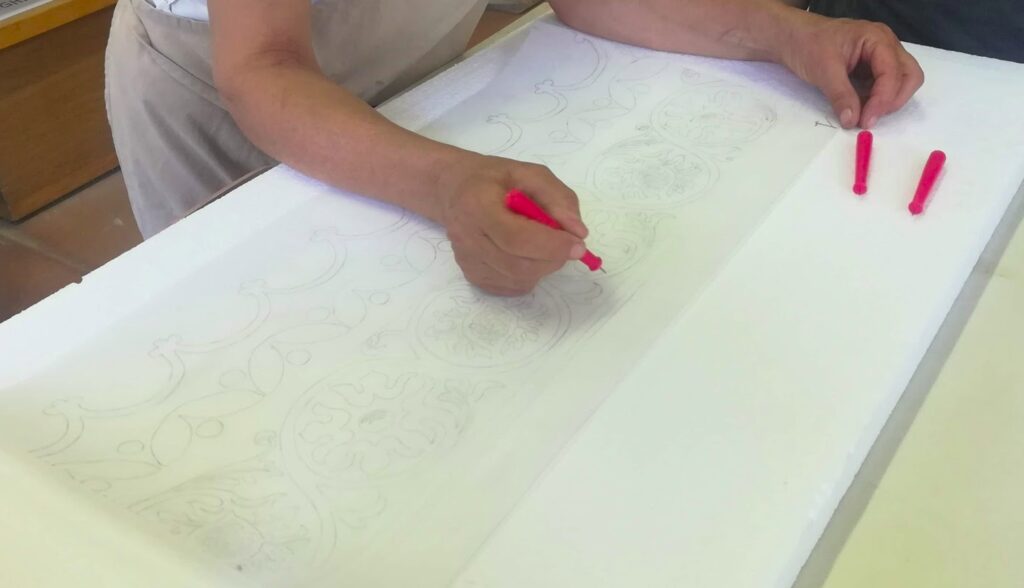 realizzazione spolvero per graffito