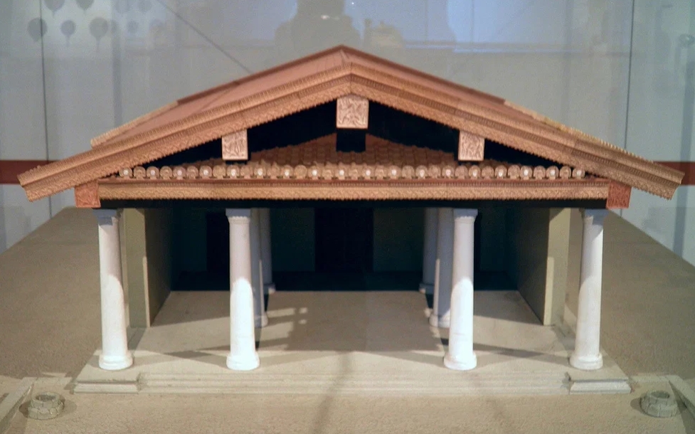 Ricostruzione di un tempio etrusco