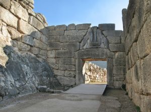 Arte micenea porta dei leoni e tesoro di Atreo