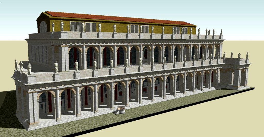 Ricostruzione della basilica Emilia Roma