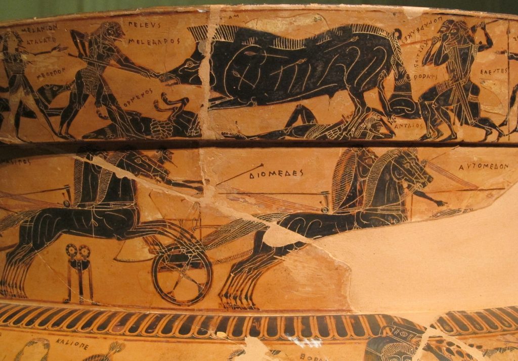 Vaso Francois Giochi funebri per Patroclo e Caccia al cinghiale calidonio
