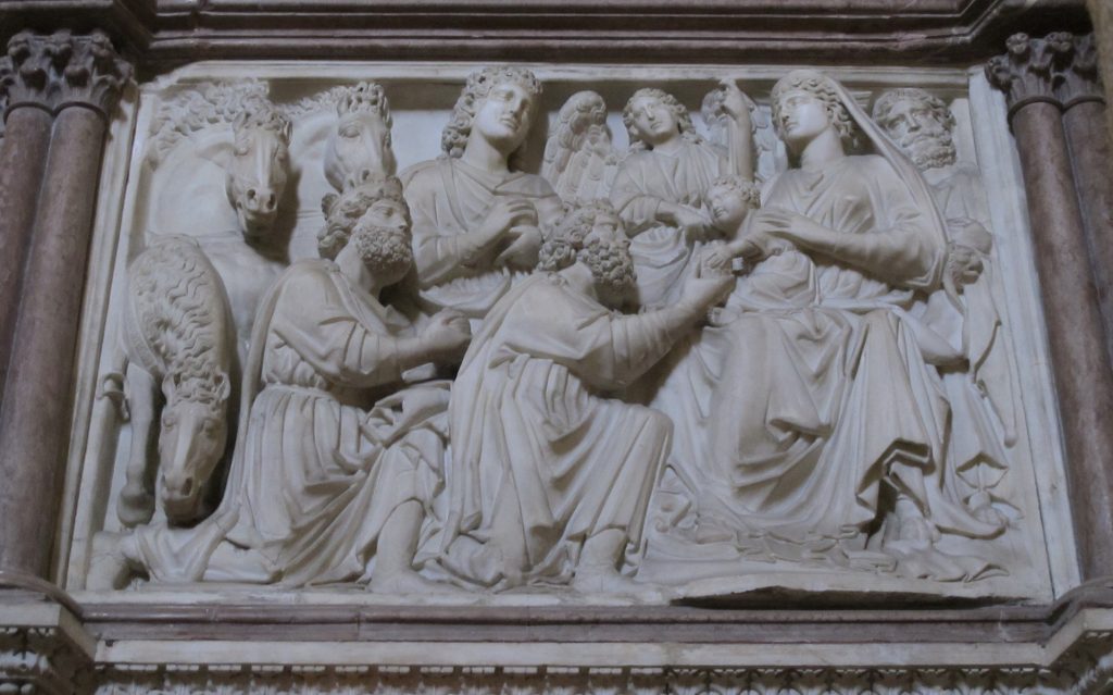Adorazione dei Magi, pulpito del Duomo di Pisa