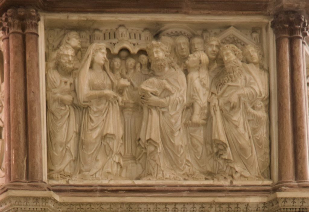 Presentazione al tempo, pulpito del Duomo di Pisa